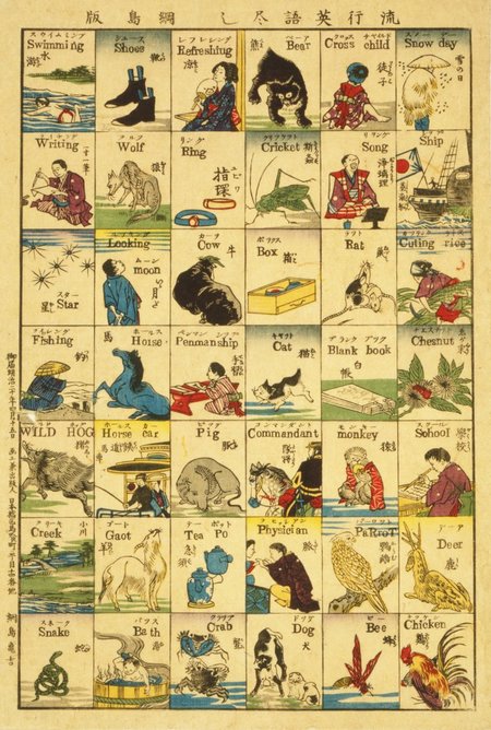 Модні англійські слова в японських ксилографіях XIX століття